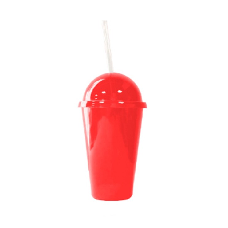 Red Bubble Cup With Straw BPA Free